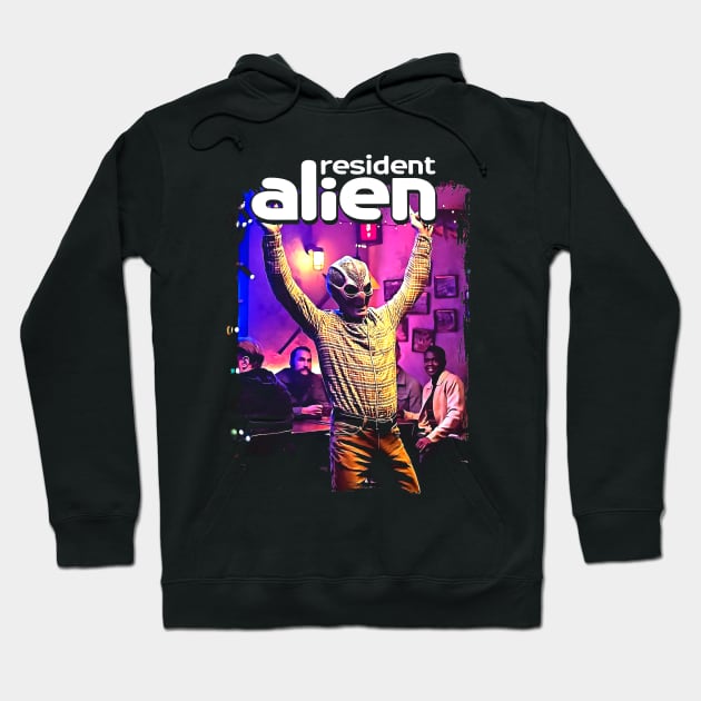 resident alien vintage Hoodie by ernestbrooks